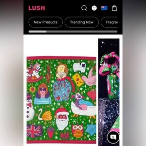 EUC CONDITION LUSH KNOT WRAP: CHRISTMAS BAUBLES